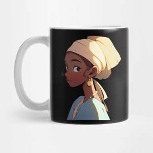 Girl with Earring no Background Mug